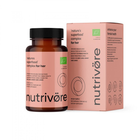 Nutrivore Bio hovězí orgánový komplex pro ženy 90 kapslí
