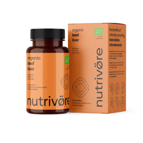 Nutrivore Organ Nutritional "Nature's superfood" for immune and liver support" organic 180 capsules
