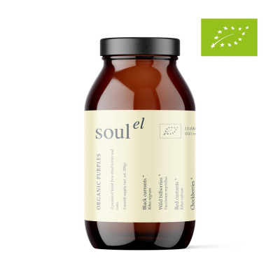 Soulel Purples BIO powder | 6 berries + ginger Vegan | Wereco