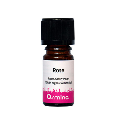 Armina essential oil Damask rose 5% in organic almond oil - luxurious care for mature skin | WERECO