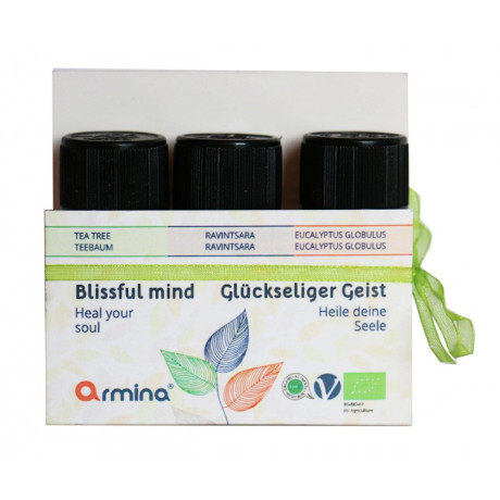 Armina set of 3 organic essential oils for the Blissful Mind diffuser