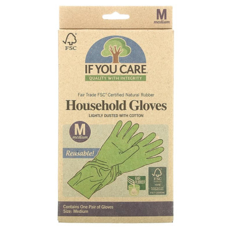If You Care univerzální latexové rukavice na úklid vel. M