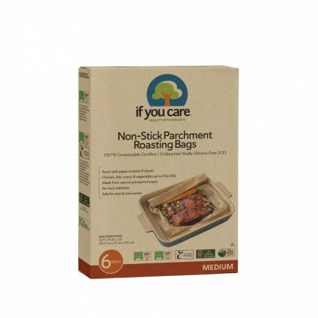 If you care Unbleached baking paper bag for the oven, 36 x 27 cm, 6 pcs