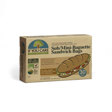 If you care Paper bags for baguettes, unbleached 30 pcs