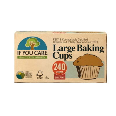 Large unbleached paper cases If you care - 240 pcs | Wereco