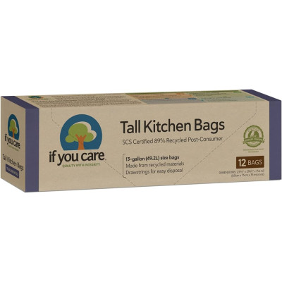 Recycled waste bags If you care 49.2 l - 12 pcs | Wereco