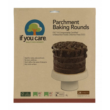 If you care Unbleached baking paper, circle with a diameter of 23 cm, 24 pcs