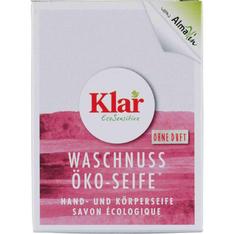 Klar tuhé mýdlo z mýdlových ořechů bez parfemace 100 g