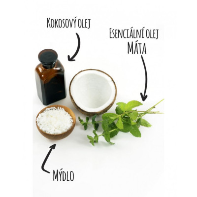 Alchymistky kokosové mýdlo praní máta peprná vločky - WERECO