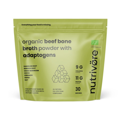 Nutrivore Bio dried beef broth from European sources in powder form with adaptogens 450 g